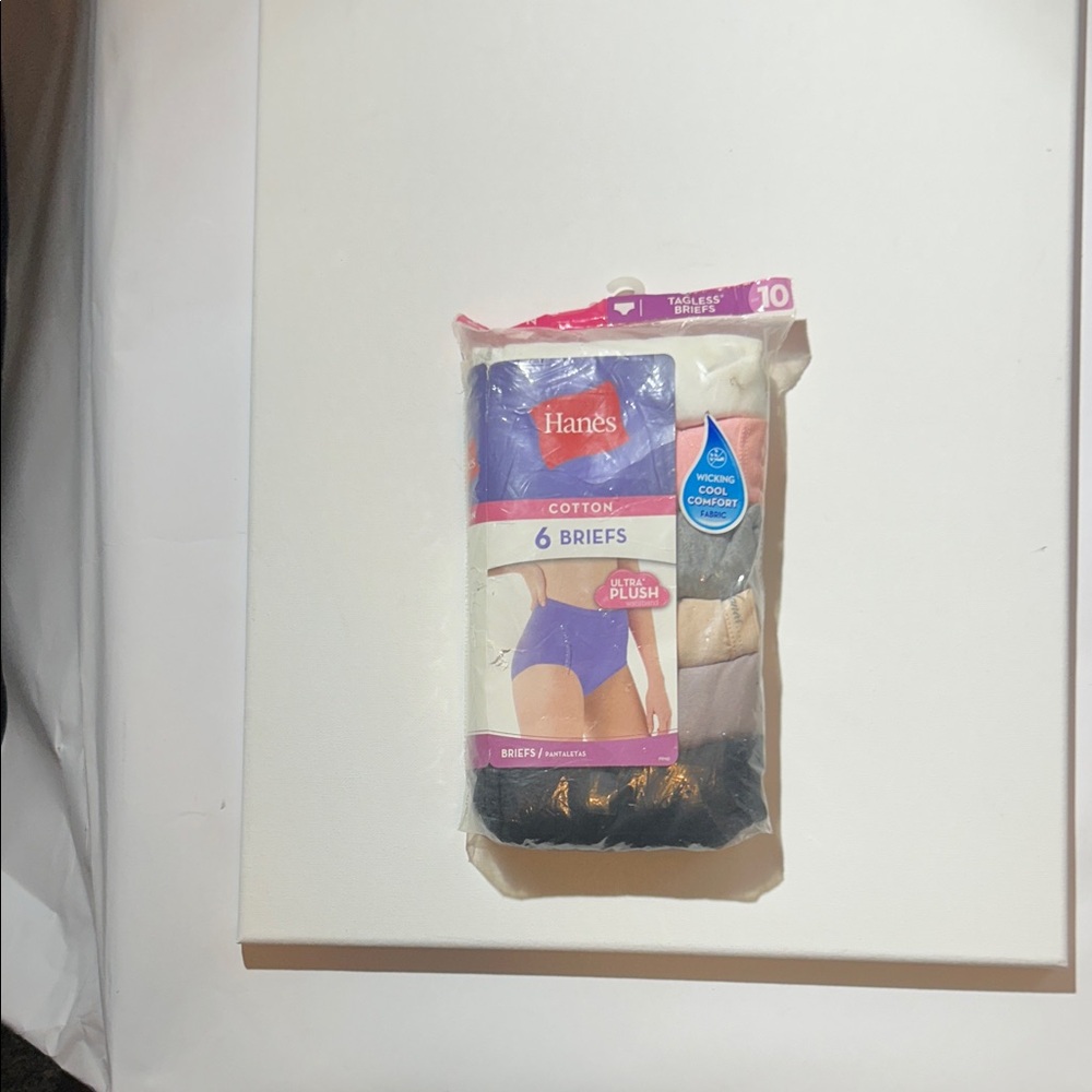 Hanes - Women's Cotton Briefs - Black, Tan, Grey, Pink, White